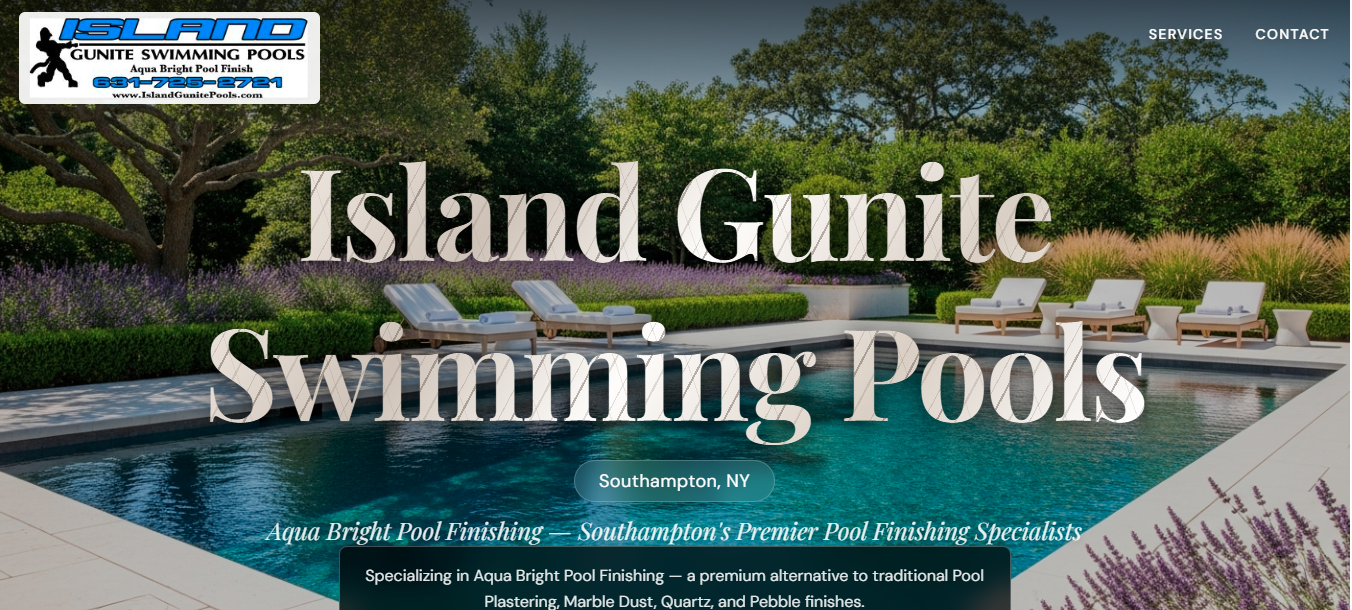 Island Gunite Swimming Pools website design