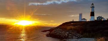 Montauk Lighthouse at sunset, Long Island, New York