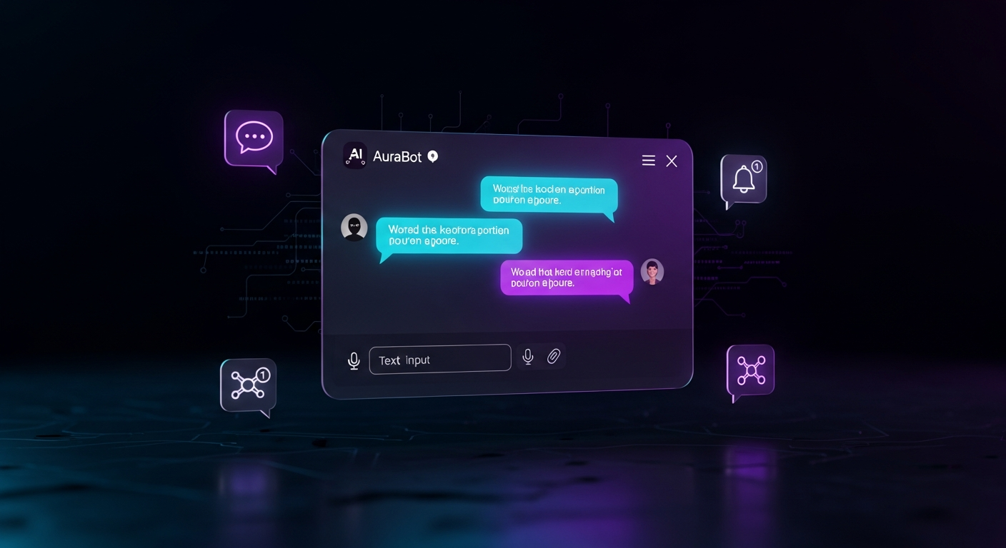 On-screen text chatbot widget for contractor websites and small business lead capture