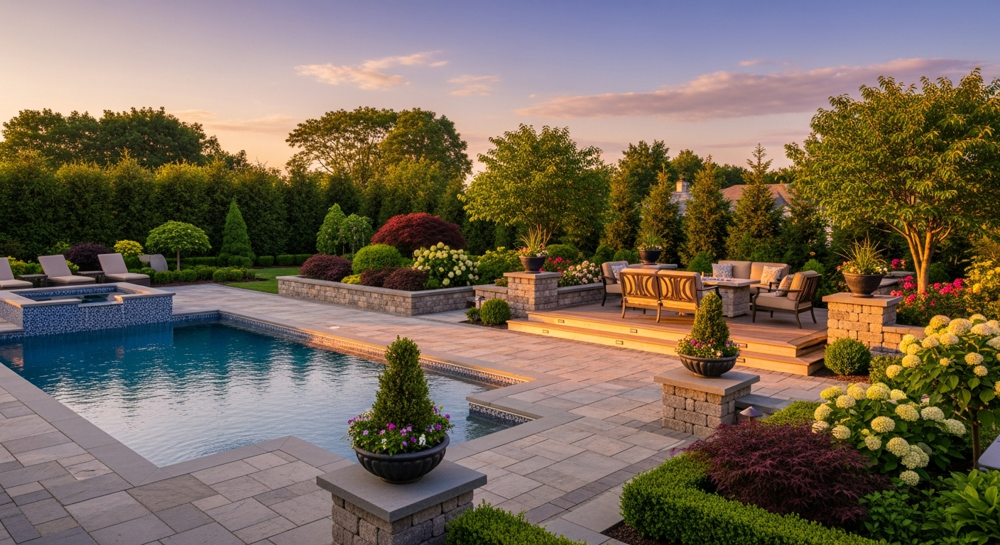 Pool company and landscaping website design for Long Island contractors