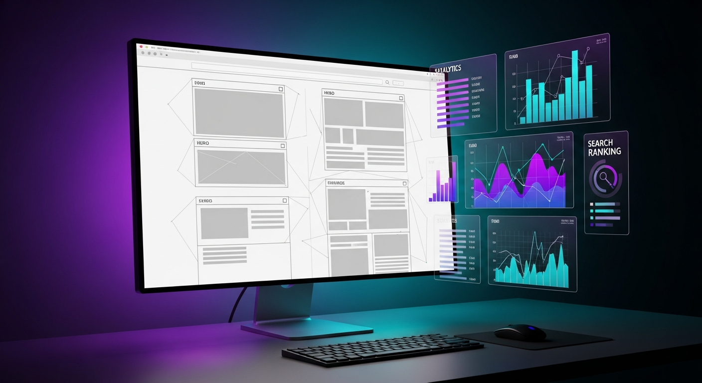 SEO-friendly website design with analytics and ranking data